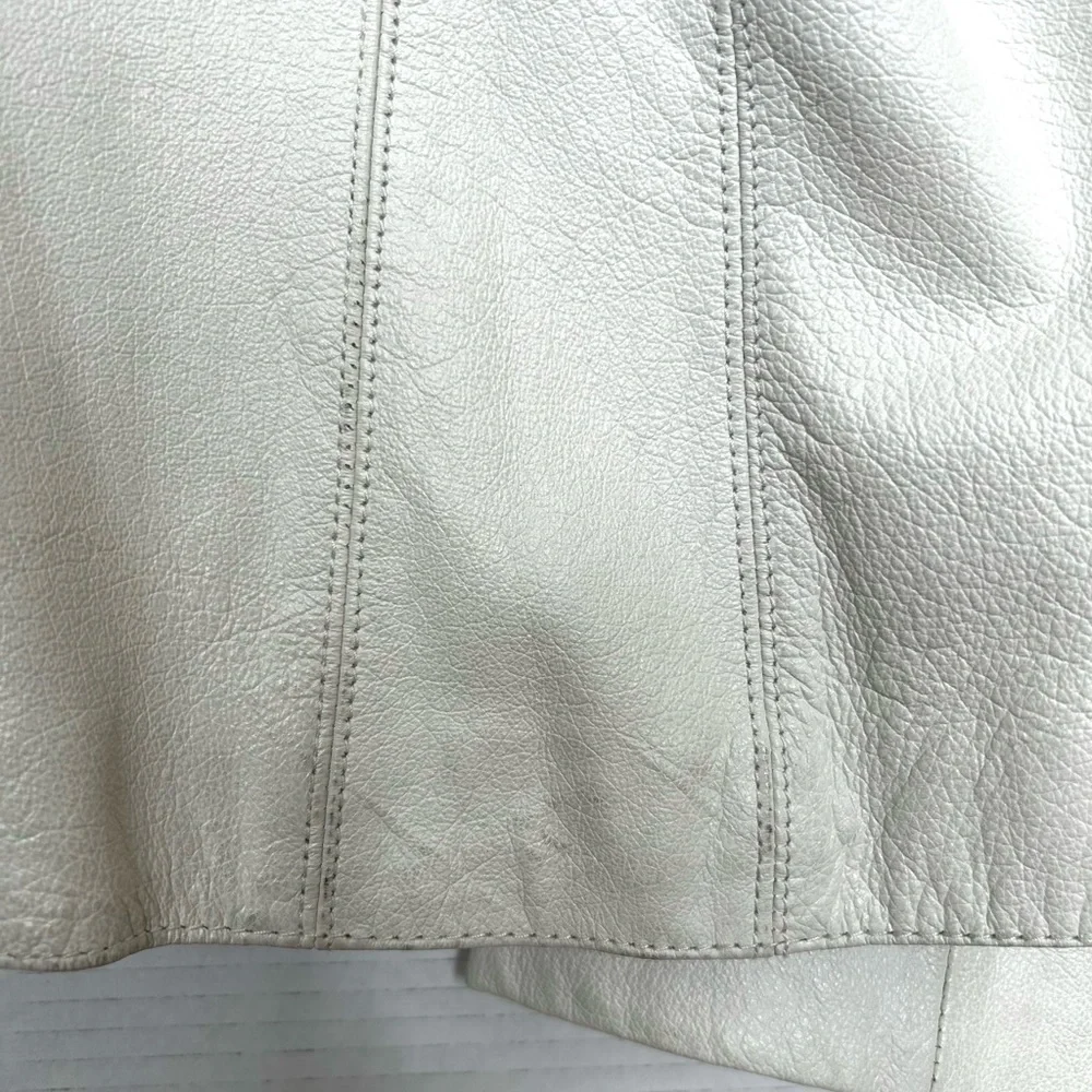 Vintage Wilsons Leather Maxima classic Jacket off white size M - Picture 5 of 10